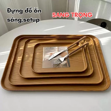 Khay nhựa vân gỗ Dailymall - Đồ ăn, quán cafe, nhà hàng, chụp ảnh, giảm giá 27k 6