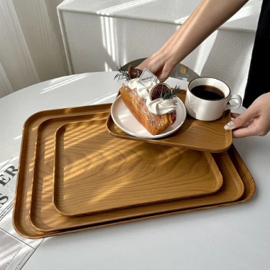 Khay Nhựa Vân Gỗ Sang Trọng - Đựng Bánh Kẹo, Trái Cây, Cafe, Chống Nước, Dễ Lau Chùi - Giá 40.454 VND 5 Khay Nhựa Vân Gỗ Sang Trọng - Đựng Bánh Kẹo, Trái Cây, Cafe, Chống Nước, Dễ Lau Chùi - Giá 40.454 VND 5
