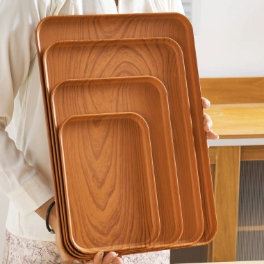 Khay Nhựa Vân Gỗ Sang Trọng - Đựng Bánh Kẹo, Trái Cây, Cafe, Chống Nước, Dễ Lau Chùi - Giá 40.454 VND 9 Khay Nhựa Vân Gỗ Sang Trọng - Đựng Bánh Kẹo, Trái Cây, Cafe, Chống Nước, Dễ Lau Chùi - Giá 40.454 VND 9