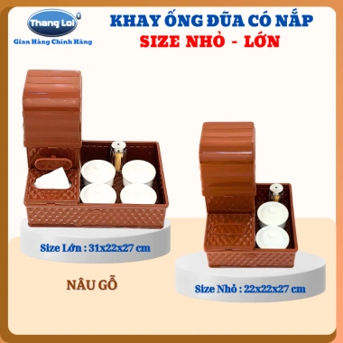 Khay ống đựng đũa nhựa Thắng Lợi TL079/TL080 có nắp, hộp giấy và gia vị – size lớn, nhỏ cho quán ăn, giảm còn 98.900₫ 2