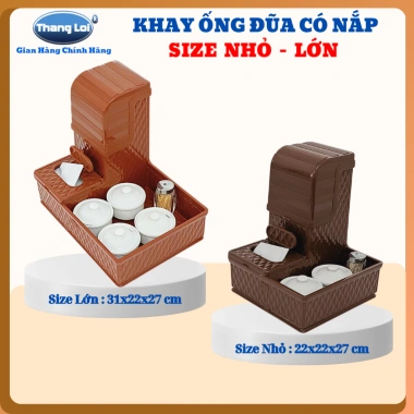 Khay ống đựng đũa nhựa Thắng Lợi TL079/TL080 có nắp, hộp giấy và gia vị – size lớn, nhỏ cho quán ăn, giảm còn 98.900₫ 6