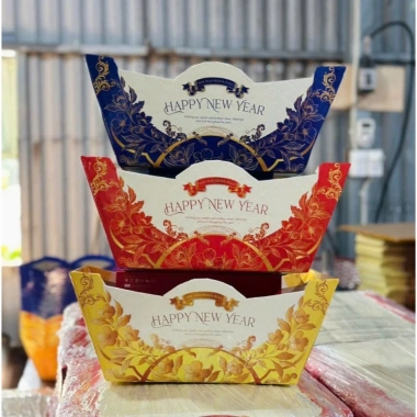 Khay Thuyền Đựng Quà Tết 2.026 - Khay Gói Quà Sang Trọng, Giá Ưu Đãi 22.000₫