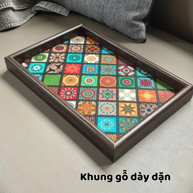 Khay Trà Gỗ GoMarket Họa Tiết Mosaic Đa Năng - Trang Trí Nhà Cửa Sang Trọng, Giá 66.000 (Giá gốc 85.140) 5