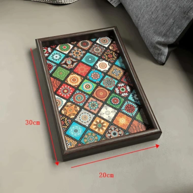 Khay Trà Gỗ GoMarket Họa Tiết Mosaic Đa Năng - Trang Trí Nhà Cửa Sang Trọng, Giá 66.000 (Giá gốc 85.140) 9