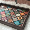Khay Trà Hoạ Tiết Hoa Văn Thổ Cẩm Decor Phòng Khách Siêu Đẹp Giá 48.800₫ 4