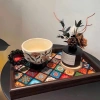 Khay Trà Hoạ Tiết Hoa Văn Thổ Cẩm Decor Phòng Khách Siêu Đẹp Giá 48.800₫ 8