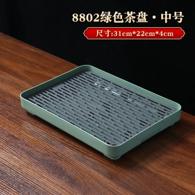 Khay trà nhựa PP cao cấp hai lớp 28x18x8cm xanh xám - Thay hộp ấm chén, giá chỉ 63.900₫ 8