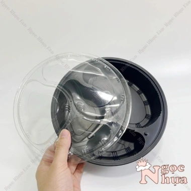Khay Tròn 3 Ngăn Nhựa ECO - Hộp Chia Ngăn Đựng Thực Phẩm, Trái Cây, Đồ Ăn Vặt