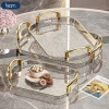 Khay Úp Ly Cốc Trong Suốt - Đĩa Acrylic Đựng Trà, Hoa Quả, Decor Sang Trọng Giá 67k