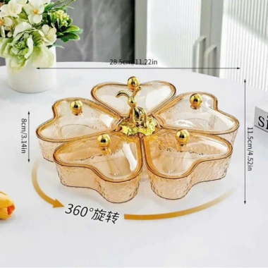 Khay xoay 360 hình trái tim trang nhã - Đựng mứt bánh kẹo Tết, giảm còn 149.900₫ ms 058 6