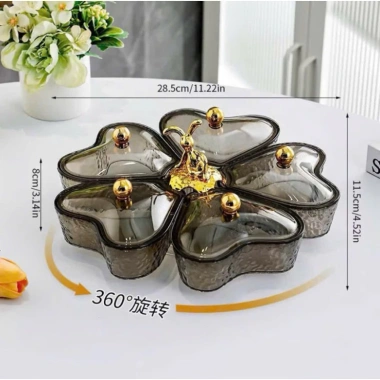 Khay xoay 360 hình trái tim trang nhã - Đựng mứt bánh kẹo Tết, giảm còn 149.900₫ ms 058 7