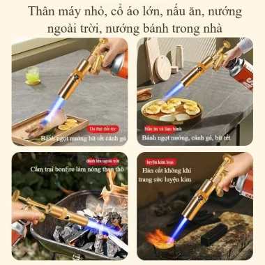 Khò gas mini đồng nguyên khối tự động đánh lửa - Đầu khò gas, giá chỉ 71.250₫ 3