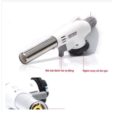 Khò Gas Mini Flame Gun Tự Động Đánh Lửa - Núm Chỉnh Nhiệt 1.400°C, Giá 29.000₫ 4 Khò Gas Mini Flame Gun Tự Động Đánh Lửa - Núm Chỉnh Nhiệt 1.400°C, Giá 29.000₫ 4