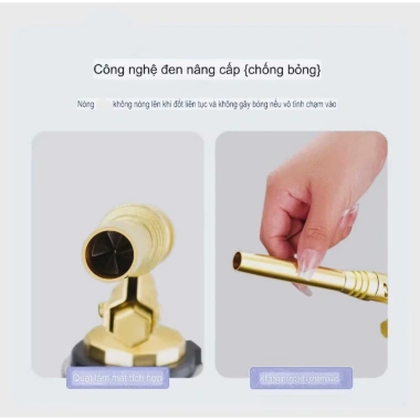 Khò Gas Mini Mạ Đồng 8.502 - Ngắn tự động đánh lửa, điều chỉnh oxy đa năng, kim loại chất lượng, giá 59.000₫