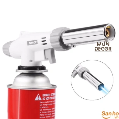 Khò Gas Mini TH Home Cầm Tay Tự Động Đánh Lửa, Nút Điều Chỉnh Nhiệt Độ, Giá 39.000₫