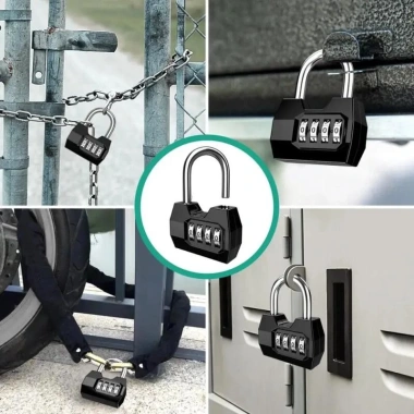 Khóa 4 chữ số hợp kim nhôm chống thời tiết - Bảo mật cho phòng gym, cửa, hành lý 9 Khóa 4 chữ số hợp kim nhôm chống thời tiết - Bảo mật cho phòng gym, cửa, hành lý 9