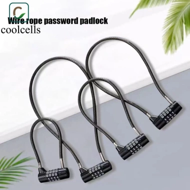 Khóa cáp thép COOLCELLS đa chức năng, mật khẩu 4 chữ số, chống gỉ, bảo vệ mũ bảo hiểm và vali - Giá ưu đãi 141.350₫