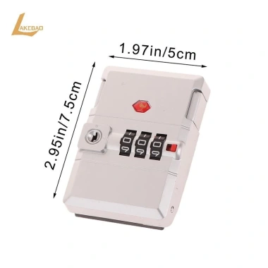 Khóa mật khẩu kim loại 3 chữ số cho vali du lịch - An toàn, dễ dùng, hộp quà tặng