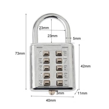 Khóa Mini Vali Du Lịch 8/10 Số - Bảo Mật Cao, Giá Chỉ 34.000₫, Giảm Sốc