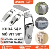Khóa Mỏ Vịt Inox 304 Góc 90° – Khoá Gài Nhanh, Chốt Sập Cho Hộp Gỗ, Tủ Điện, Vali, Thùng Dụng Cụ – 16.000₫