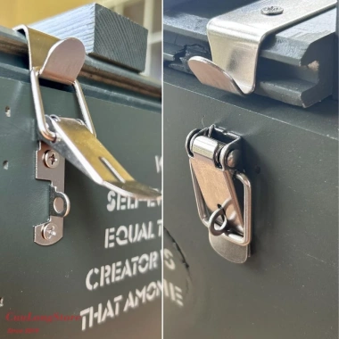 Khóa Mỏ Vịt Inox 304 Góc 90° – Khoá Gài Nhanh, Chốt Sập Cho Hộp Gỗ, Tủ Điện, Vali, Thùng Dụng Cụ – 16.000₫