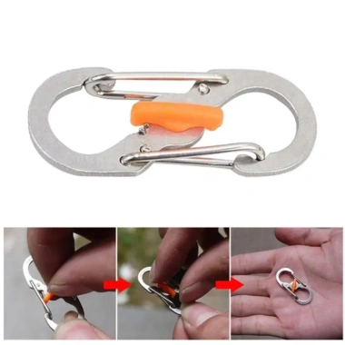 Khóa móc chống trộm hình số 8 thép bền cho ba lô và túi xách Giá 19.000đ 2