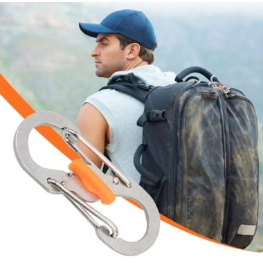 Khóa móc chống trộm hình số 8 thép bền cho ba lô và túi xách Giá 19.000đ 5