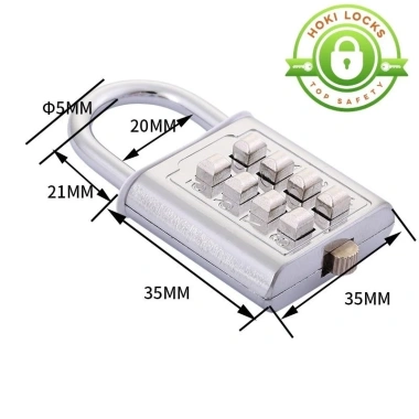 Khóa Số Bấm Không Dùng Chìa Inox 35mm - Valy Mini 8 Số, Hàng Mới Nhất 65.000₫ 5