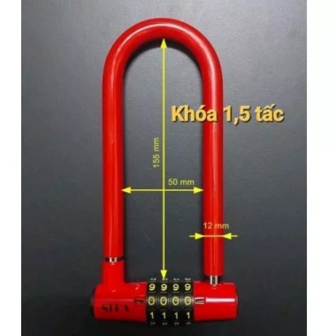 Khóa số chữ U khung càng dài 1,5 tấc (15cm) - 2 tấc (20cm) giá ưu đãi 83.000₫
