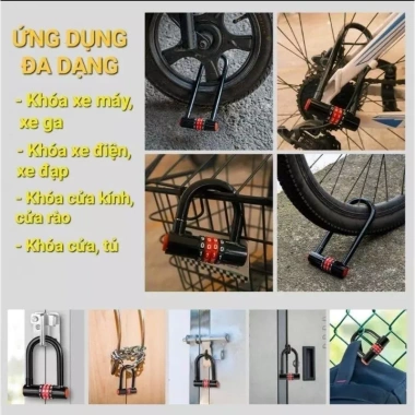 Khóa Số Chữ U Khung Càng Dài - 3 Kích Thước 10-15-20cm, Giá Ưu Đãi 88.000đ