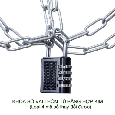 Khóa số vali, hòm tủ hợp kim 4 mã số có thể thay đổi - Bảo mật cao, bền bỉ