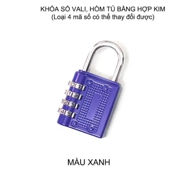 Khóa số vali, hòm tủ hợp kim 4 mã số có thể thay đổi - Bảo mật cao, bền bỉ 9 Khóa số vali, hòm tủ hợp kim 4 mã số có thể thay đổi - Bảo mật cao, bền bỉ 9