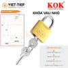 Khóa treo Việt Tiệp 1.280 khóa vali vàng, khóa cầu 5mm dày 12mm, 2 chìa khóa KOK 2