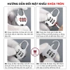 Khóa Vali Mini 4 Chữ Số An Toàn Cho Balo, Vali, Hành Lý - Giá 20k (Giảm 5k) 4