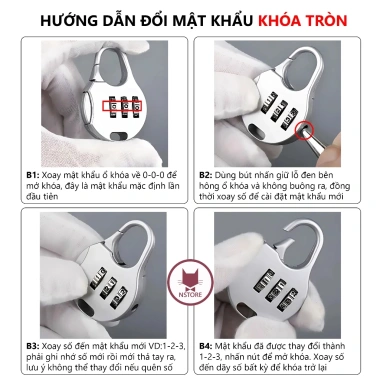 Khóa Vali Mini 4 Chữ Số An Toàn Cho Balo, Vali, Hành Lý - Giá 20k (Giảm 5k) 4 Khóa Vali Mini 4 Chữ Số An Toàn Cho Balo, Vali, Hành Lý - Giá 20k (Giảm 5k) 4