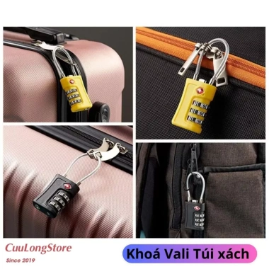 Khoá Vali TSA Mã Số, Mật Khẩu Bảo Mật, Chống Trộm, Dây Túi Xách Du Lịch - 95k 5 Khoá Vali TSA Mã Số, Mật Khẩu Bảo Mật, Chống Trộm, Dây Túi Xách Du Lịch - 95k 5