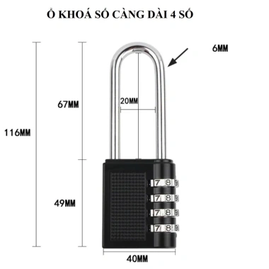 Khóa vali, tủ, két mã số tiện dụng - Bảo mật cao, Giá chỉ 33.000đ 5
