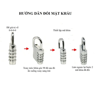 Khóa vali, tủ, két mã số tiện dụng - Bảo mật cao, Giá chỉ 33.000đ 9