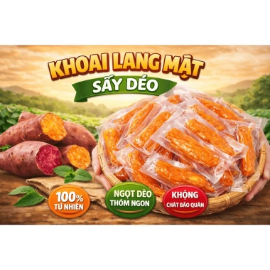Khoai Lang Mật Sấy Sẻo Dẻo Mịn – Thơm Ngon, Bổ Chất Xơ, Giá Ưu Đãi 38.000đ