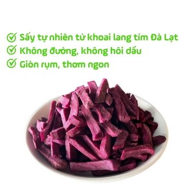 Khoai lang tím sấy giòn 500g Lê Hải - Ngon tự nhiên, giòn ngọt, xuất khẩu, giá chỉ 55.000₫