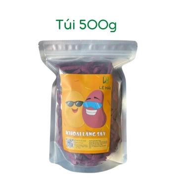 Khoai lang tím sấy giòn 500g Lê Hải - Ngon tự nhiên, giòn ngọt, xuất khẩu, giá chỉ 55.000₫