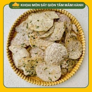 Khoai môn lát sấy satế hành giòn cay, ăn vặt, ít dầu, giảm giá 20% gói 250g/500g 6 Khoai môn lát sấy satế hành giòn cay, ăn vặt, ít dầu, giảm giá 20% gói 250g/500g 6