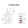 Khối sạc du lịch đa cổng 35W Type-C USB-A EU Dual PD 3.0 QC, 4 cổng, hỗ trợ iPhone 17/16/15, giá 111.100₫ 2