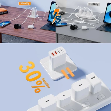 Khối sạc du lịch đa cổng 35W Type-C USB-A EU Dual PD 3.0 QC, 4 cổng, hỗ trợ iPhone 17/16/15, giá 111.100₫