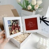 Khung ảnh gấp đôi 10x10cm - Quà Valentine cho người yêu, hộp rơm sang trọng, chỉ 99.000đ