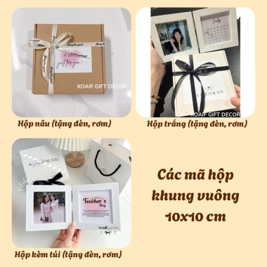 Khung ảnh gấp đôi 10x10cm - Quà Valentine cho người yêu, hộp rơm sang trọng, chỉ 99.000đ 3 Khung ảnh gấp đôi 10x10cm - Quà Valentine cho người yêu, hộp rơm sang trọng, chỉ 99.000đ 3
