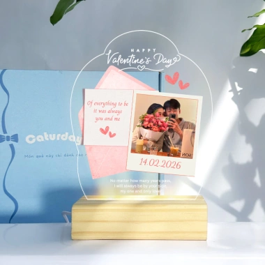 Khung Ảnh Mica Đế LED In Ảnh Theo Yêu Cầu - Quà Valentine, Kỷ Niệm Tình Yêu, Giao Hỏa Tốc
