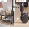 Khung kim loại mới - Kệ treo quần áo đa năng bánh xe thông minh, chỉ 149.000₫ 3