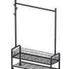 Khung kim loại mới - Kệ treo quần áo đa năng bánh xe thông minh, chỉ 149.000₫ 5