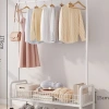 Khung kim loại mới - Kệ treo quần áo đa năng bánh xe thông minh, chỉ 149.000₫ 6